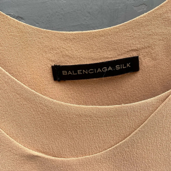 Balenciaga Silk Taupe Wrap Blouse, size  38 - Picture 8 of 10